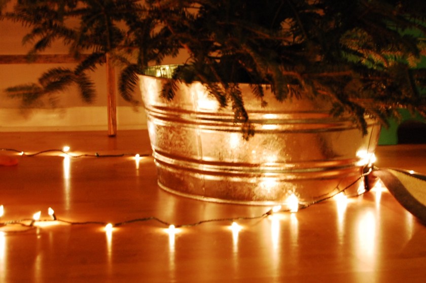 galvanized tub up close